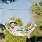 Swing Boy Girl Garden Statue Decoration