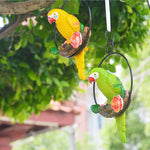Iron Ring Parrot Pendant Garden Decoration