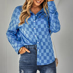 Cardigan Casual Check Jacquard Shirt