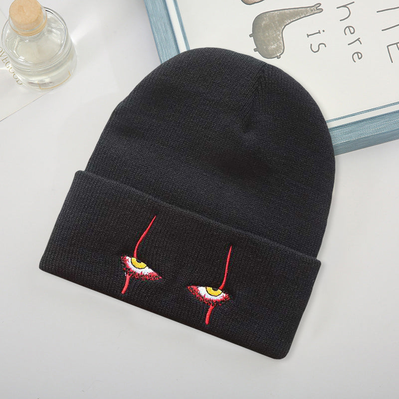 Scar Eyes Horror Clown Eyes Knit Hat