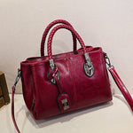 New oil wax leather handbags Boston soft leather big tote bag