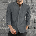 Men's Long Sleeve Casual Vintage Pocket Shirt
