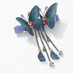 Temperament Butterfly Rhinestone Tassel Hair Clip