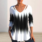 Long Sleeve Top With Ombre Print