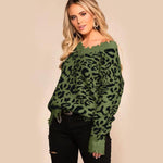 Leopard V-Neck Jumper of Distress