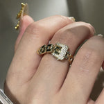 Chain Shape Buckle Ring
