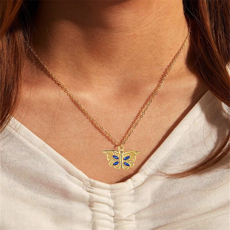 Butterfly Heart Necklace
