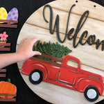 Interchangeable Vintage Truck Welcome Sign