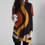 Contrast Geometric Pattern Sweater