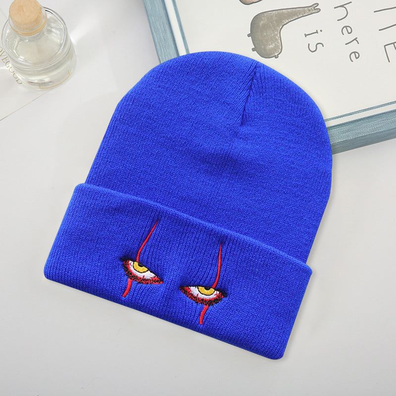 Scar Eyes Horror Clown Eyes Knit Hat