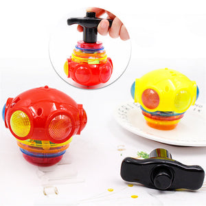 Music Flashing Spinners Toy with Launcher