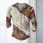 Long Sleeve Vintage Print T-Shirt
