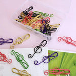 🎶Music Multicoloured Metal Paper Clips