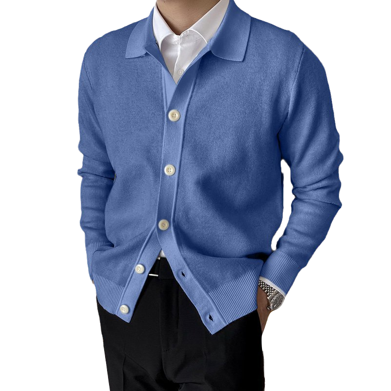 Solid Button Knit Cardigan