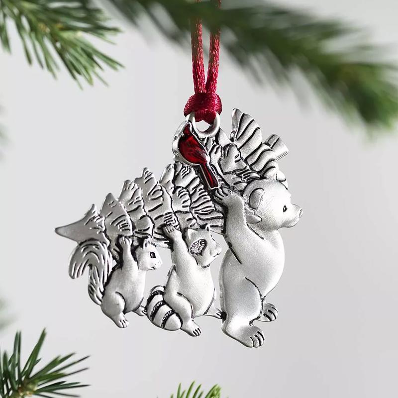 Solid Pewter Christmas Tree Ornament