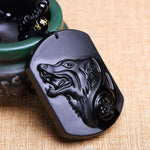 Save A Wolf Obsidian Necklace