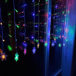 Curtain Snowflake LED String Lights