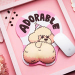 3D Dog Mouse Pad With Wrist Rest