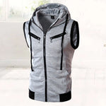 Men's Sleeveless Slim Fit Hoodie Vest