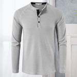 Men's Henley Casual Long Sleeve T-Shirts