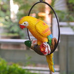 Iron Ring Parrot Pendant Garden Decoration