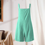 Button Casual Bib Pants