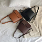 Women's Leather Bucket Bag