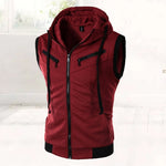 Men's Sleeveless Slim Fit Hoodie Vest