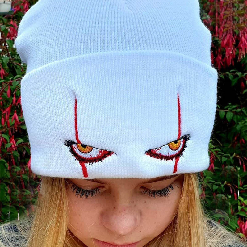 Scar Eyes Horror Clown Eyes Knit Hat