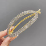 Sparkling Curved Minimalist Hair Buckle
