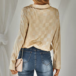 Cardigan Casual Check Jacquard Shirt