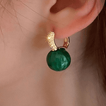 Emerald Pearl Ear Cuffs