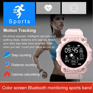 Color Screen Waterproof Touch Control Sports Pedometer Smart Bracelet