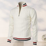 Color Block Turtleneck With Zip Closure