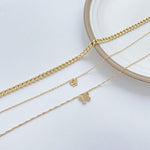 Layered Butterfly Pendant Necklace