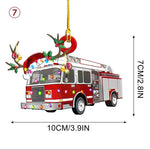 Car-Boat-Christmas iron Ornament