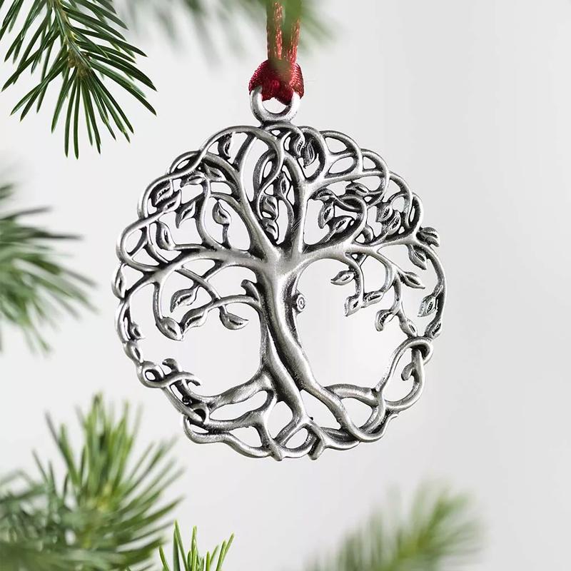 Solid Pewter Christmas Tree Ornament