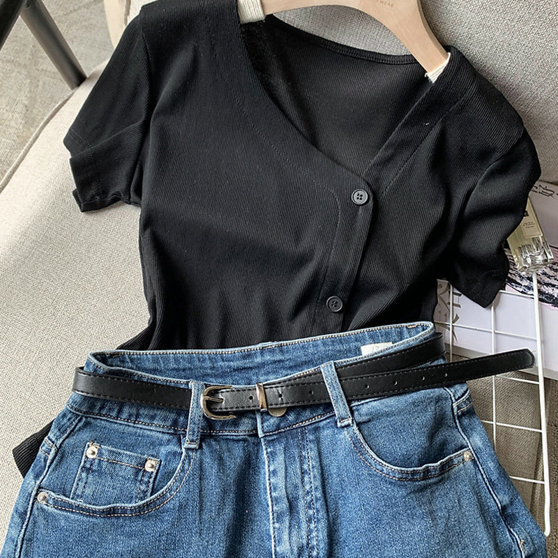 Irregular Slit T-shirt