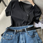 Irregular Slit T-shirt