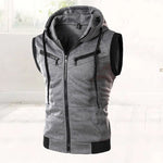 Men's Sleeveless Slim Fit Hoodie Vest