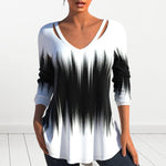 Long Sleeve Top With Ombre Print