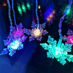 Curtain Snowflake LED String Lights