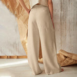 Button Cotton and Linen Trousers