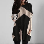 Contrast Geometric Pattern Sweater