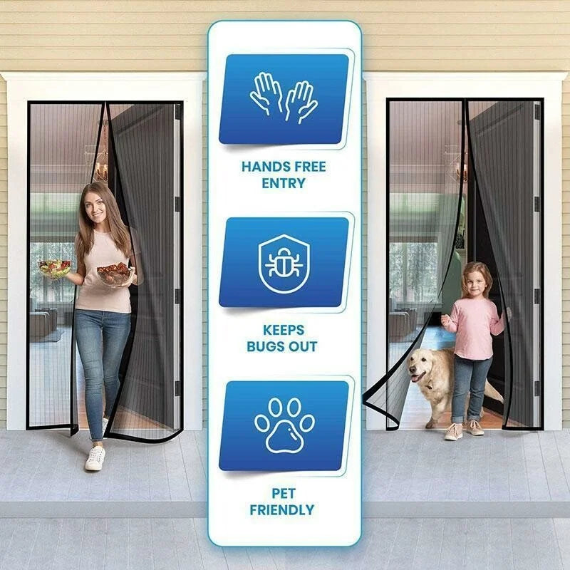 Magnetic Screen Door with Full Frame Velcro