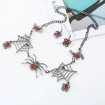 Halloween Jewelry Creative Necklace Spider Web Pendant & Chain