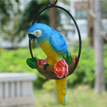 Iron Ring Parrot Pendant Garden Decoration