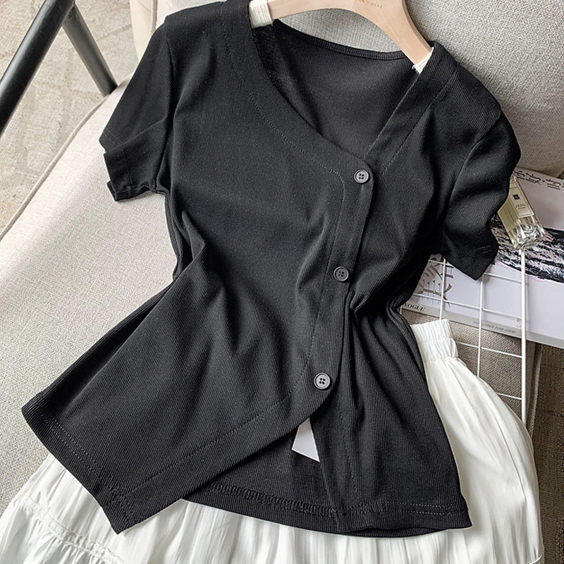 Irregular Slit T-shirt