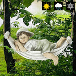 Swing Boy Girl Garden Statue Decoration
