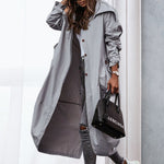 Single Breasted Pocket Design Belted Hem Trench Coat
